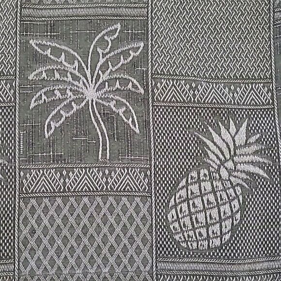 Bermuda Bay Men's Medium Silk Shirt Button Down Short Sleeve Green Tropical - Picture 3 of 16